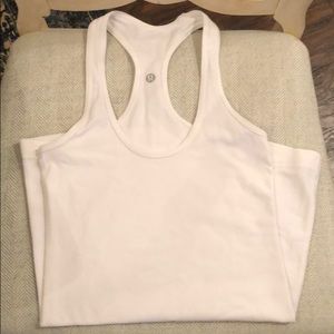 White lululemon racerback fitness shirt. Size 2